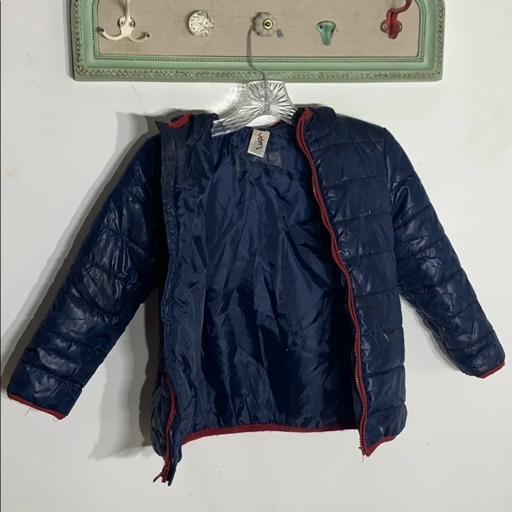 Gymboree Midnight Navy Hooded Puffer Jacket Kids Small